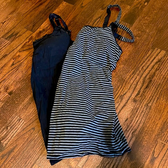 Gilligan & O’Malley + Jessica Simpson Nursing / Breastfeeding Clip Tank Top Set - Picture 1 of 3